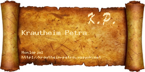 Krautheim Petra névjegykártya