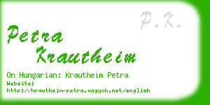 petra krautheim business card